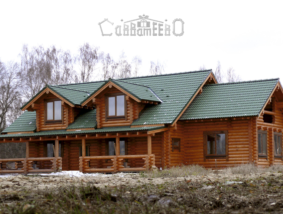 Дом из оцилиндрованного бревна О-406
