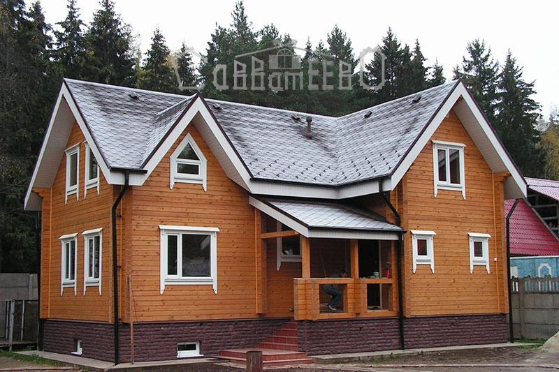 Дом из бруса с мансардой Б-110 Дом из бруса с мансардой Б-110
