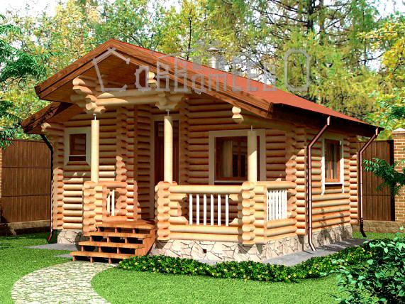 Баня из бревна 7 на 6 БН-15 Баня из бревна 7 на 6 БН-15