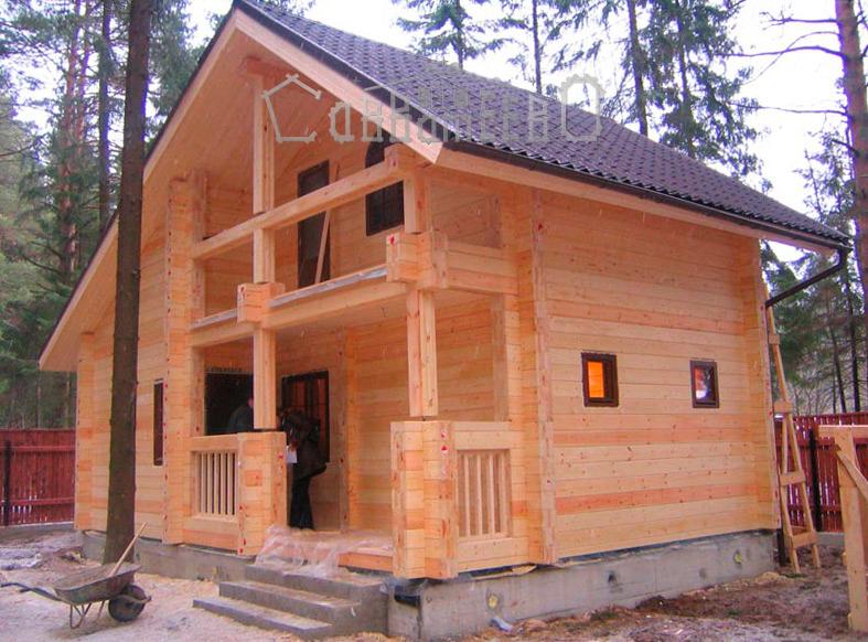Двухэтажная баня из бруса 7x6 БН-32 Двухэтажная баня из бруса 7x6 БН-32