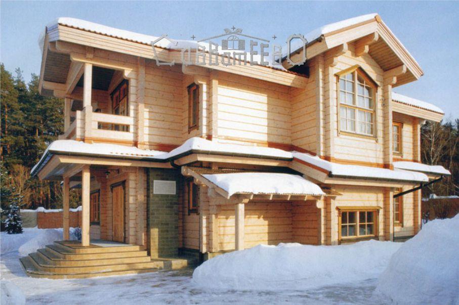 Загородный дом из остроганного бруса Б-245 Загородный дом из остроганного бруса Б-245