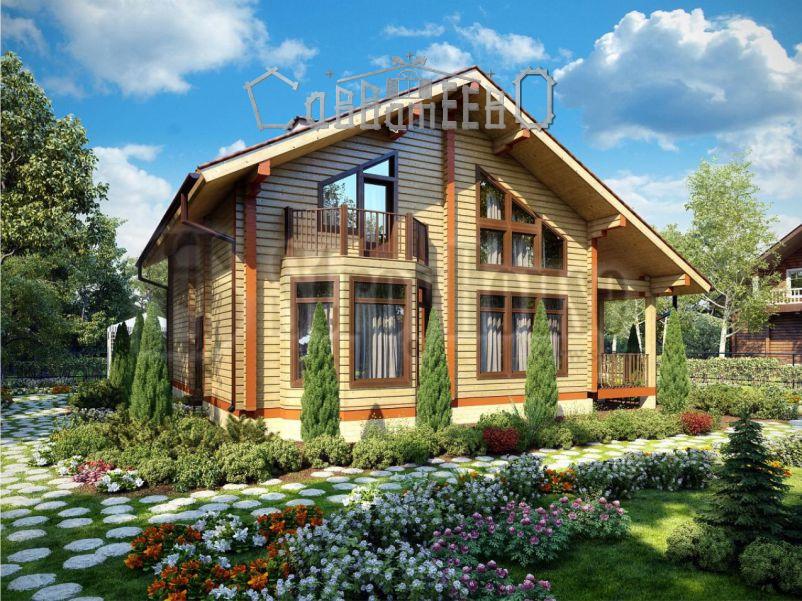 Дом из бруса с мансардой Б-315 Дом из бруса с мансардой Б-315