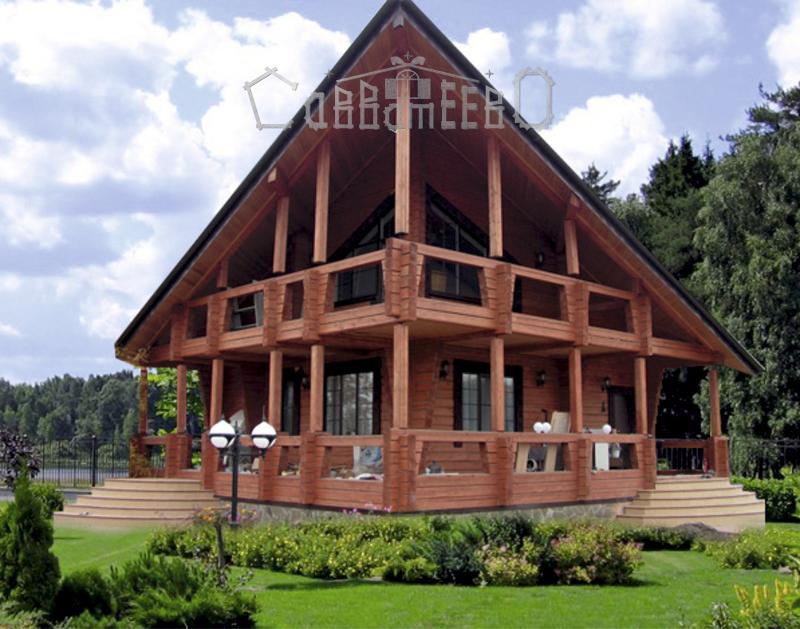 Дом из бруса с мансардой Б-231 Дом из бруса с мансардой Б-231